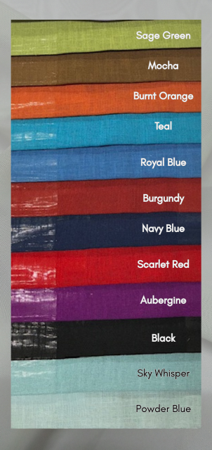 Sheer Linen Curtain Fabric - Rich & Bold Tones