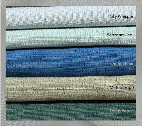 Tusser- Natural Khadi Look Structure Fabric for Curtains - Blues