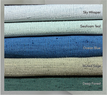 Tusser- Natural Khadi Look Structure Fabric for Curtains - Blues