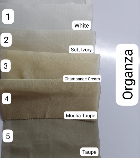 Sheer Organza Heavy Fabric For Curtains - Neutrals and Beiges.